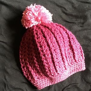 Child’s hand crocheted stocking cap- New